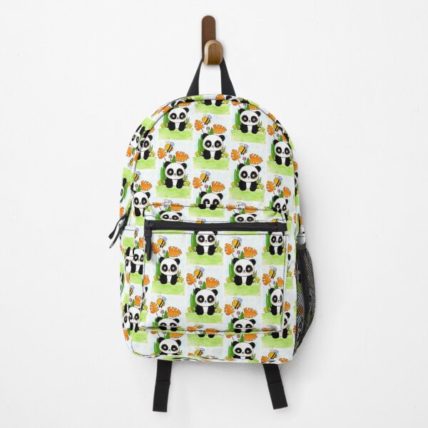 Item preview, Cute Panda and Bee Illustration | Whimsical Animal Friendship Art Print designed and sold by Pro AguiZoul Art.