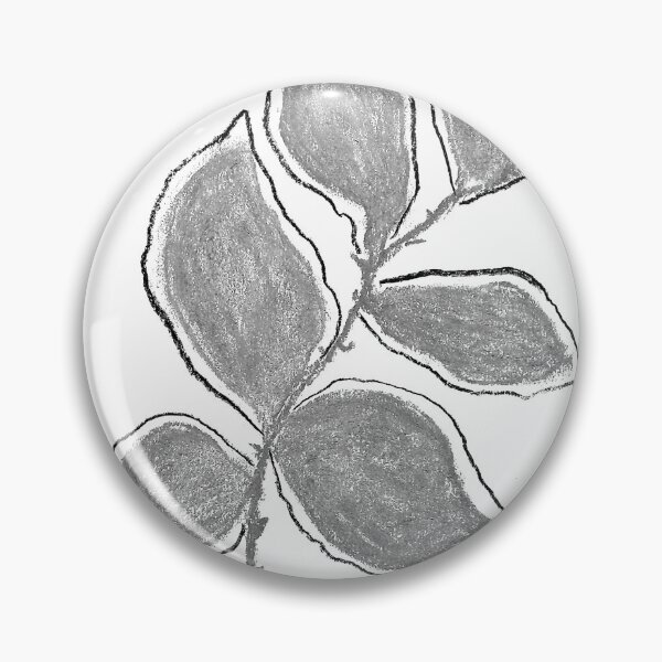 Item preview, Black and White Minimalist Leaf Drawing designed and sold by JHadfieldArt.