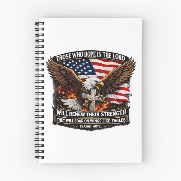 Item preview, Hope in the Lord and let us be One nation under God patriotic American flag and Bald Eagle - Renew us Lord - Isaiah 40:31 God Bless America designed and sold by FTLOG.