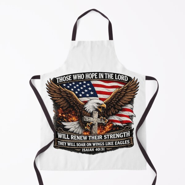 Item preview, Hope in the Lord and let us be One nation under God patriotic American flag and Bald Eagle - Renew us Lord - Isaiah 40:31 God Bless America designed and sold by FTLOG.