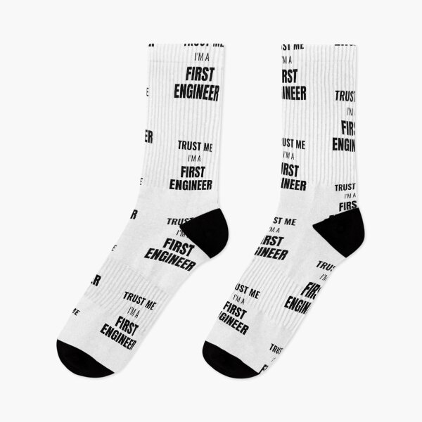 Item preview, Trust Me I'm a First Engineer (Black) designed and sold by ShipCrewNation.