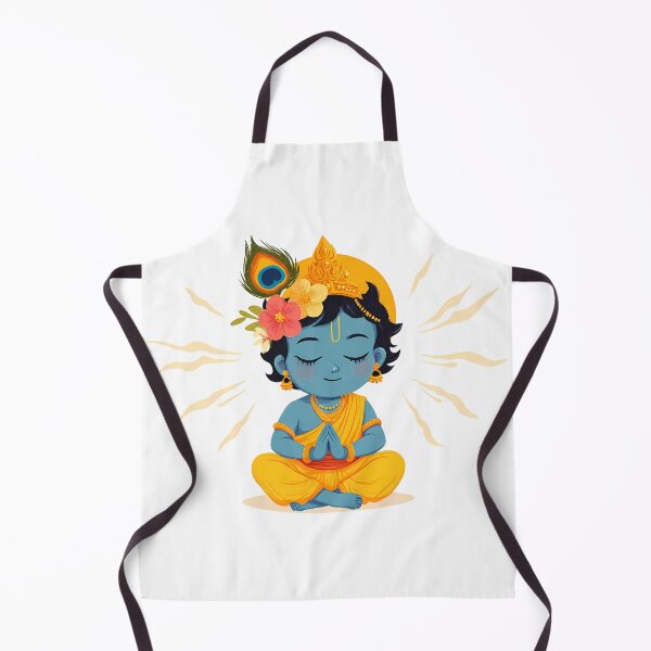 Item preview, Cute Meditating Baby Krishna Cartoon - Peaceful Little Kanha Art designed and sold by Asapusri.