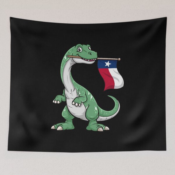 Item preview, Brontosaurus Texas Flag Kids Brachiosaurus Texan Dinosaur designed and sold by DSWShirts.