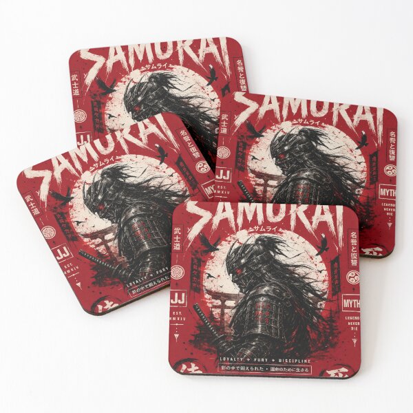 Item preview, Samurai Honor and Vengeance Japanese Warrior Streetwear Design designed and sold by RandomArtsByJo.