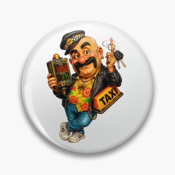 Item preview, Funny Taxi Driver designed and sold by AlexLineArt.