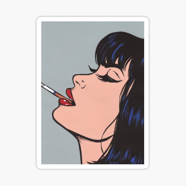 Smoking Girl Sticker