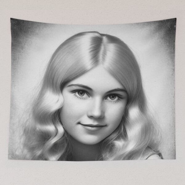 Item preview, Beautiful girl in black and white with vintage photograph style designed and sold by RAISC.
