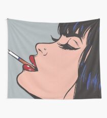 Smoking Girl Wall Tapestry