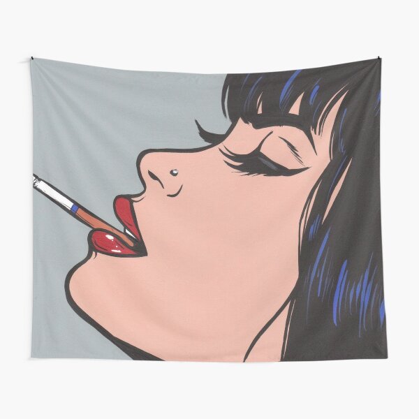 Smoking Girl Tapestry