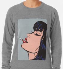 Smoking Girl Lightweight Sweatshirt