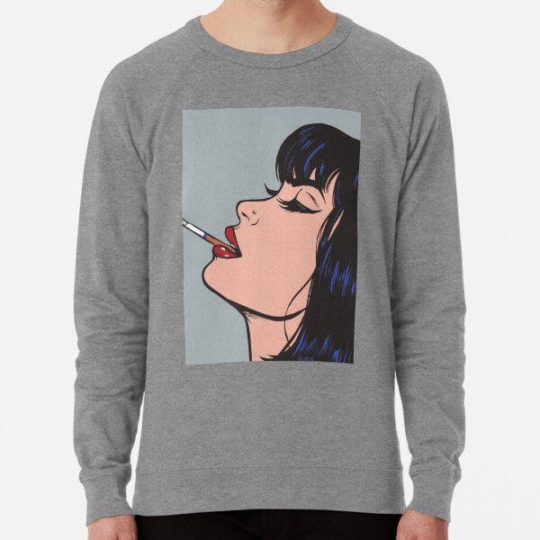 Smoking girl sweatshirt shop
