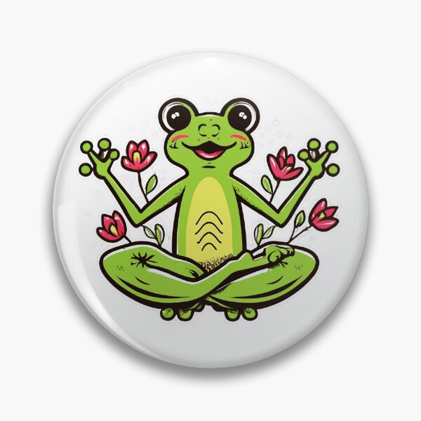 Item preview, Zen Frog Yoga Illustration | Cute Meditating Frog Peaceful Animal Art designed and sold by Pro AguiZoul Art.