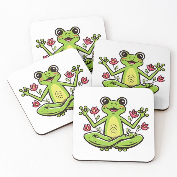 Item preview, Zen Frog Yoga Illustration | Cute Meditating Frog Peaceful Animal Art designed and sold by Pro AguiZoul Art.