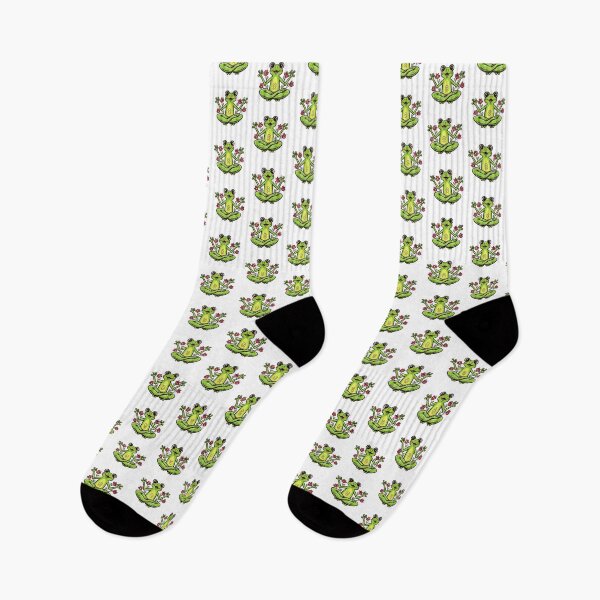 Item preview, Zen Frog Yoga Illustration | Cute Meditating Frog Peaceful Animal Art designed and sold by Pro AguiZoul Art.