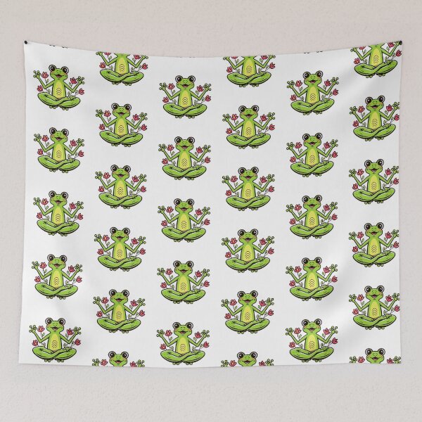 Item preview, Zen Frog Yoga Illustration | Cute Meditating Frog Peaceful Animal Art designed and sold by Pro AguiZoul Art.