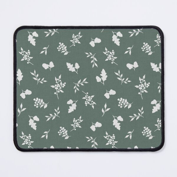 Item preview, Woodland Acorn Berry Toss silhouettes Autumn Watercolor Pattern frosty sage designed and sold by Designs by christel_treiber.