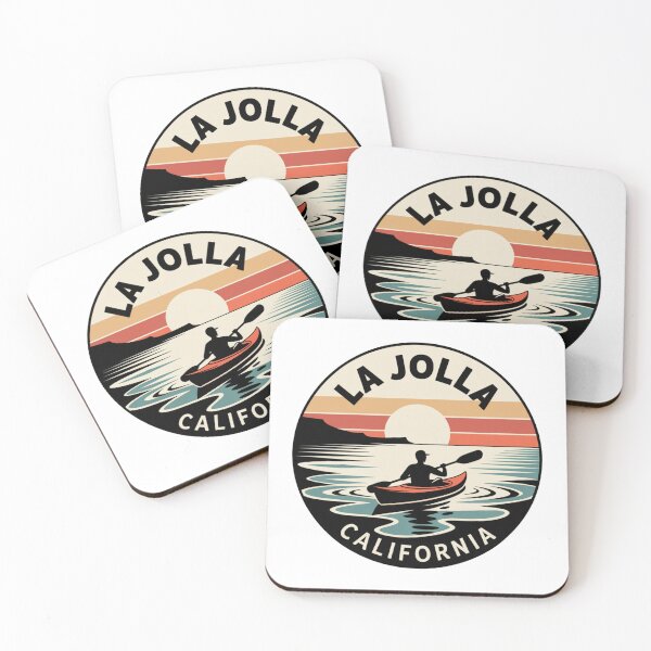 Item preview, La Jolla California: Sunset Kayak Badge designed and sold by CircinusStore.