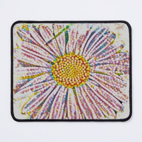 Item preview, Pastel Mosaic Beaded Daisy Flower Pop Art Graphic designed and sold by BalkanBloom.