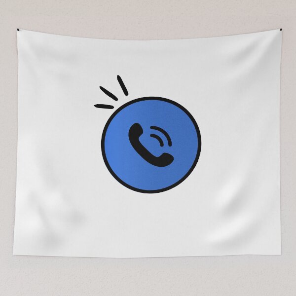 Item preview, Blue Phone Call Icon Sticker designed and sold by     Sela Art .