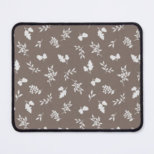 Item preview,  Woodland Acorn Berry Toss silhouettes Autumn Watercolor  Pattern taupe designed and sold by Designs by christel_treiber.
