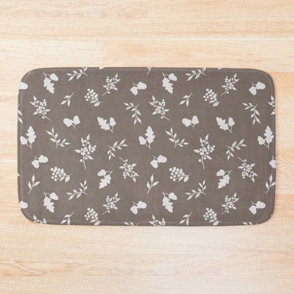 Item preview,  Woodland Acorn Berry Toss silhouettes Autumn Watercolor  Pattern taupe designed and sold by Designs by christel_treiber.