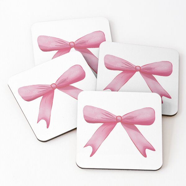 Item preview, Chic Pink Coquette Ribbon Bow Delicate Sparkle Illustration designed and sold by StoriesInGrain.