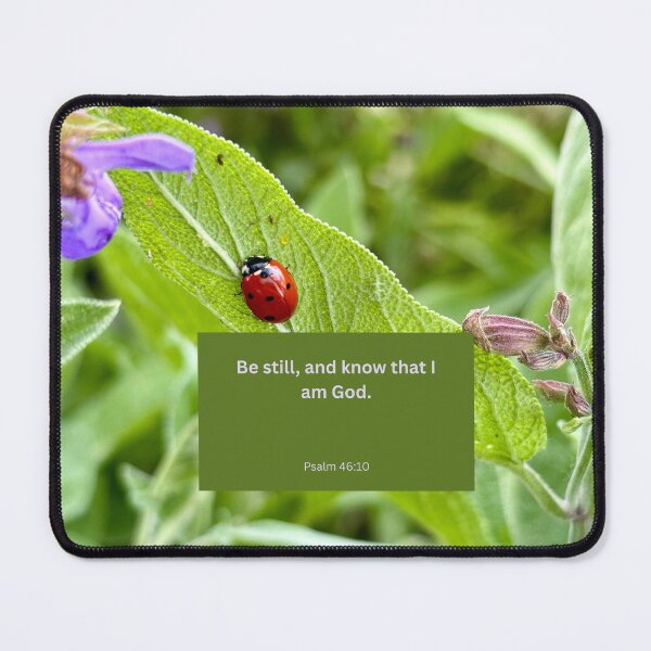 Item preview, Psalm 46:10 ladybug background designed and sold by happytraveller1.