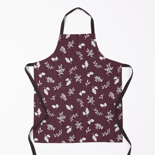 Aperçu de l'œuvre Silhouettes de glands et de baies des bois, motif aquarelle automnal taupe créée et vendue par Designs by christel_treiber.