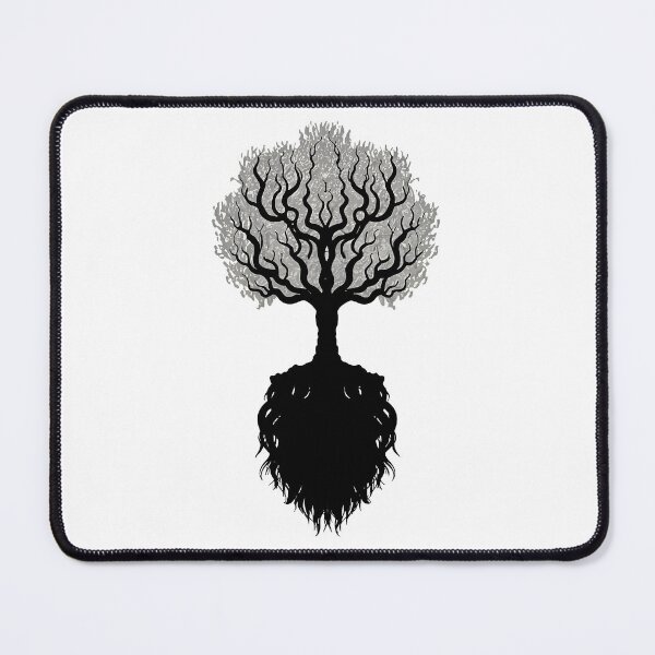 Item preview, Tree with Roots Illustration | Black and Grey Nature Growth Wall Art designed and sold by Pro AguiZoul Art.