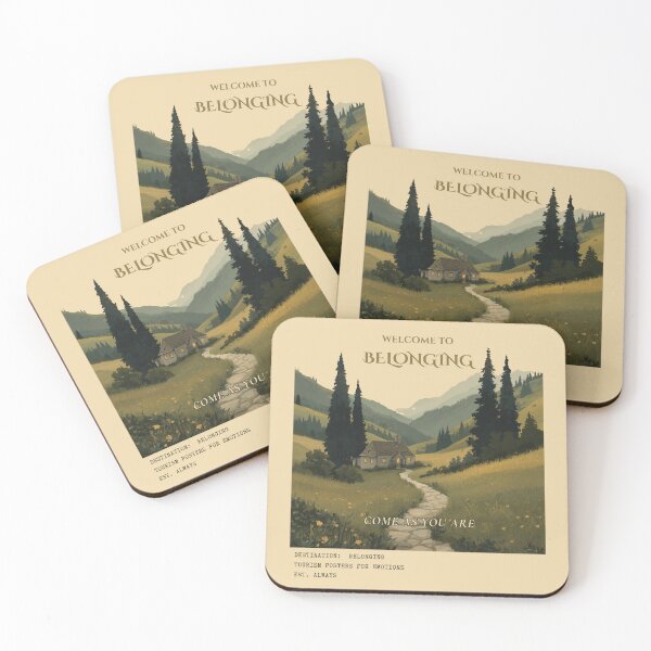 Item preview, Welcome To Belonging Vintage Cottagecore Tourism Travel Poster designed and sold by KaBaRen.