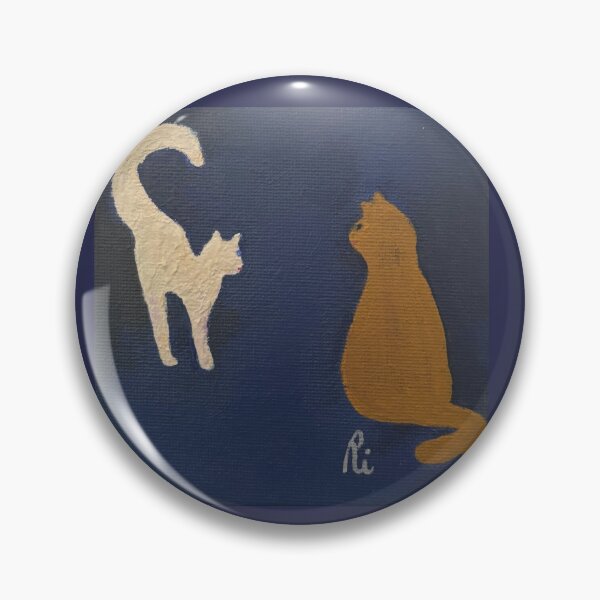 Item preview, Whimsical Cat Standoff Original Mini Art designed and sold by Colors by Ri.