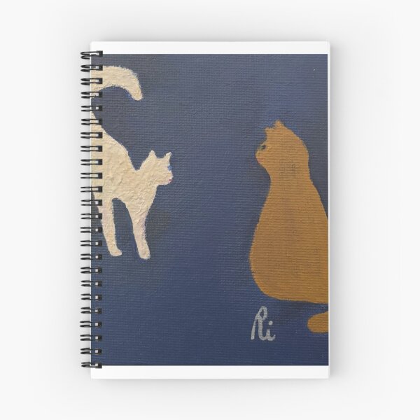 Item preview, Whimsical Cat Standoff Original Mini Art designed and sold by Colors by Ri.