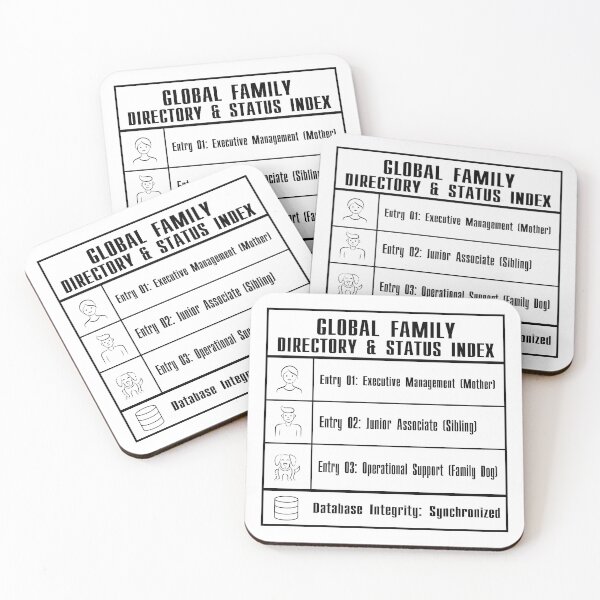 Item preview, Funny Family Directory Corporate Sticker Sarcastic Parenting Database Decal designed and sold by MadCatDesign77.