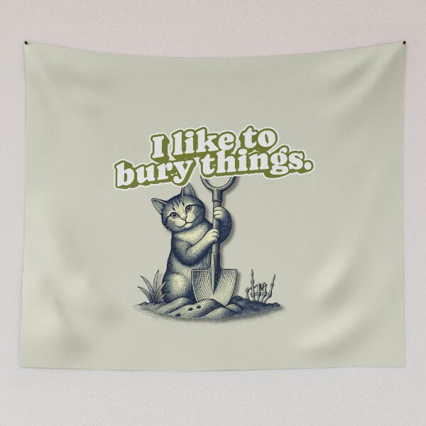 Item preview, Cat I Like To Bury Things Gardening  designed and sold by pulse_retail.