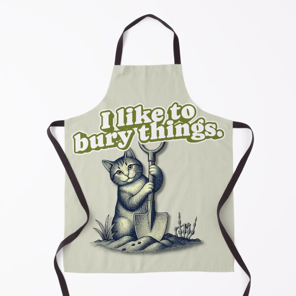Item preview, Cat I Like To Bury Things Gardening designed and sold by pulse_retail.