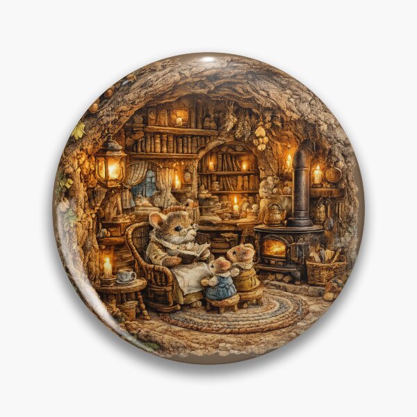 Item preview, Woodland Mouse Family Home Watercolor | Cottagecore Tree House Illustration | Storybook Animal Art | Cozy Forest Decor designed and sold by MagicMakerPh.