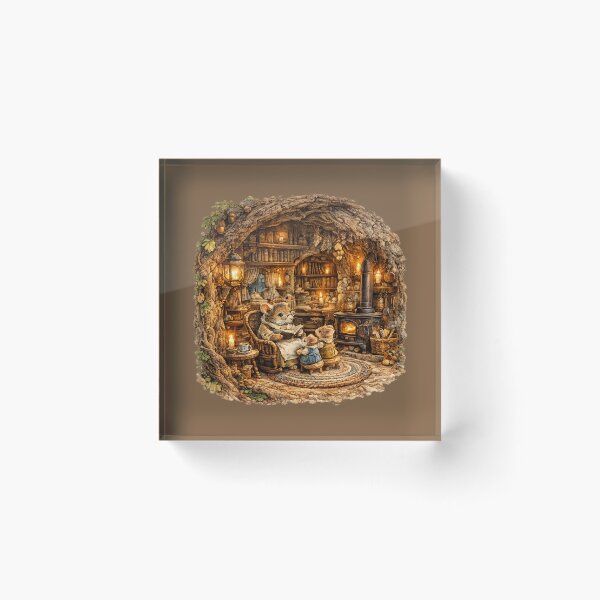 Item preview, Woodland Mouse Family Home Watercolor | Cottagecore Tree House Illustration | Storybook Animal Art | Cozy Forest Decor designed and sold by MagicMakerPh.