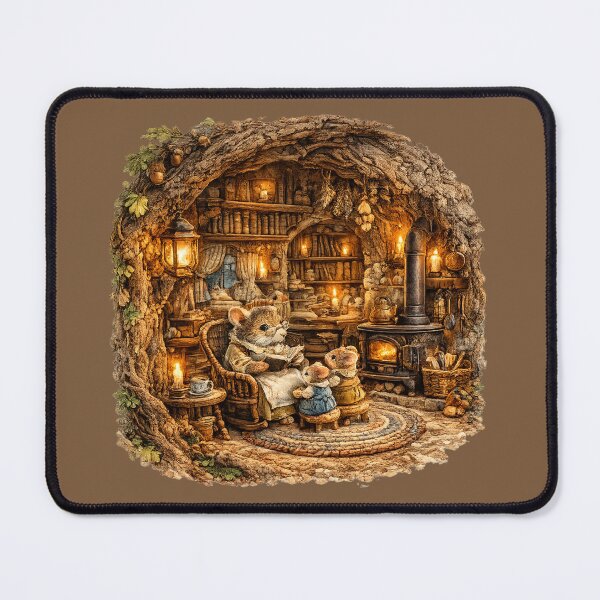Item preview, Woodland Mouse Family Home Watercolor | Cottagecore Tree House Illustration | Storybook Animal Art | Cozy Forest Decor designed and sold by MagicMakerPh.