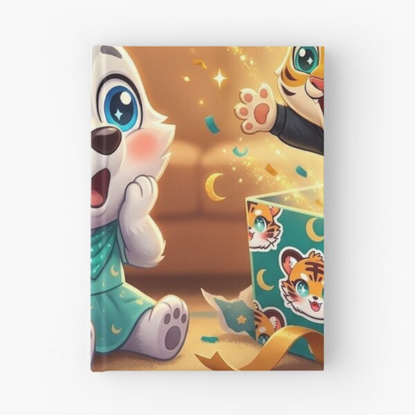 Item preview, Kawaii NeoTig Birthday Surprise Gift for Luna Cute Animal Party Kids Art designed and sold by NeoTigLuna.