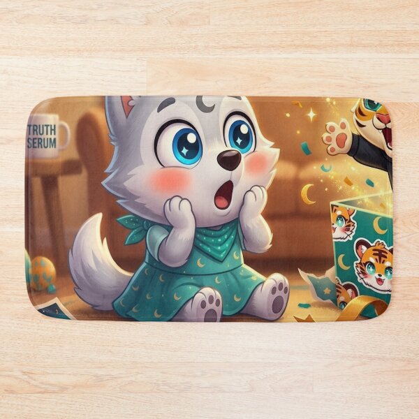 Item preview, Kawaii NeoTig Birthday Surprise Gift for Luna Cute Animal Party Kids Art designed and sold by NeoTigLuna.