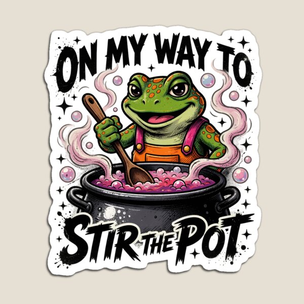 Item preview, On My Way To Stir The Pot Frog designed and sold by TshirtsOnline-.