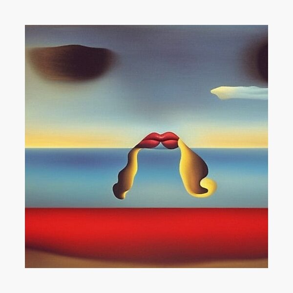 Item preview, Surreal lips in the sky at sunset, Dalí-esque style designed and sold by RAISC.