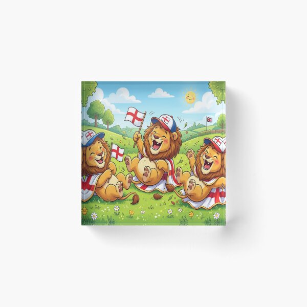 Item preview, 3 Lions England Football Team Supporters Having fun laughing designed and sold by Barbara Burgess.
