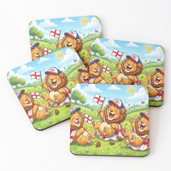 Item preview, 3 Lions England Football Team Supporters Having fun laughing designed and sold by Barbara Burgess.