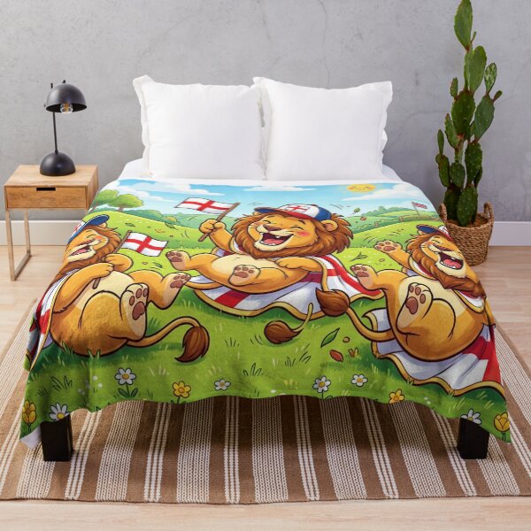 Item preview, 3 Lions England Football Team Supporters Having fun laughing designed and sold by Barbara Burgess.