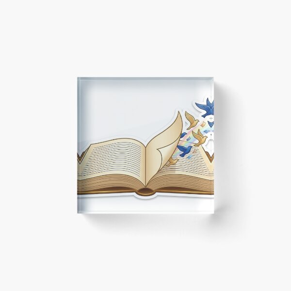 Item preview, Books Set You Free | Open Book Bird Transformation designed and sold by Sara-Ai.