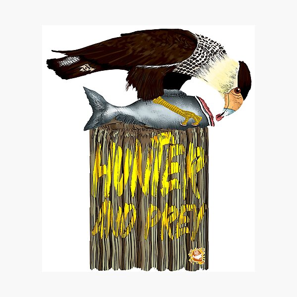 Item preview, Hunter and Prey Carcará designed and sold by Colmeia de Ideias.