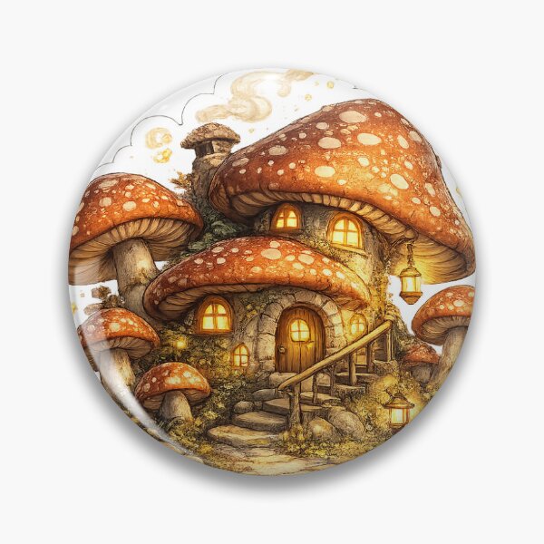 Item preview, Cozy Mushroom Village designed and sold by InkPixell.