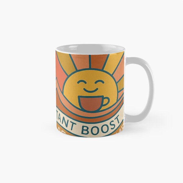 Item preview, Instant Boost in Perspective – Coffee Lover Sunrise Retro Design designed and sold by Sara-Ai.