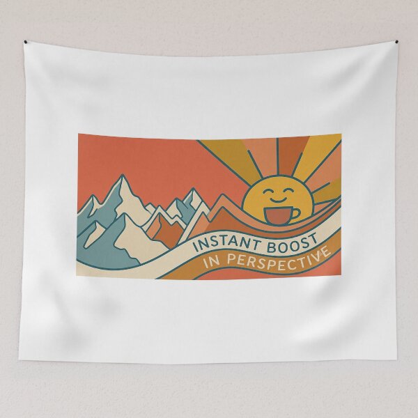 Item preview, Instant Boost in Perspective – Coffee Lover Sunrise Retro Design designed and sold by Sara-Ai.